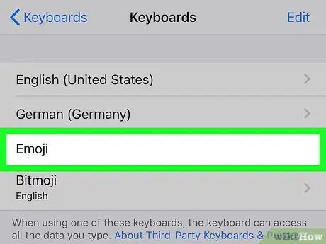 Image titled Enable the Emoji Emoticon Keyboard in iOS Step 5