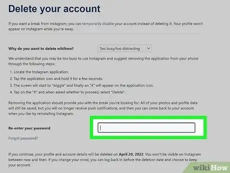 Image titled Delete an Instagram Account Without the Password Step 6