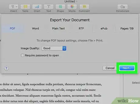 Image titled Convert Pages to PDF on Mac Step 8