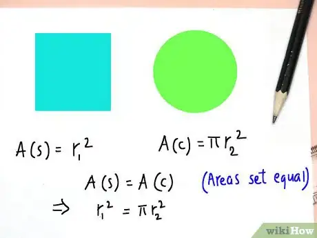 Image titled Determine a Square and Circle of Equal Area Step 3