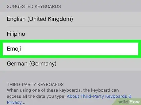 Image titled Enable the Emoji Emoticon Keyboard in iOS Step 7