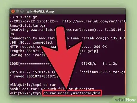 Image titled Unrar Files in Linux Step 6