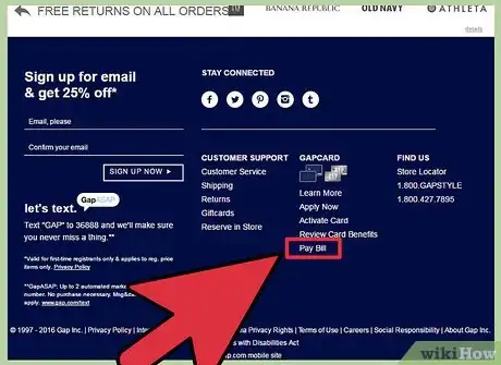 Image titled Make Payments on a Gap Card Step 4