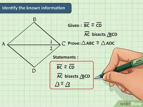 Image titled Write a Congruent Triangles Geometry Proof Step 2