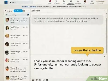 Image titled Respond to a Recruiter on LinkedIn Step 13