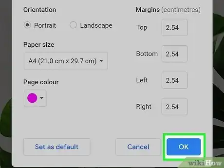Image titled Change the Background Color on Google Docs Step 5