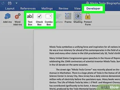 Image titled Insert Fillable Fields on Word on PC or Mac Step 16