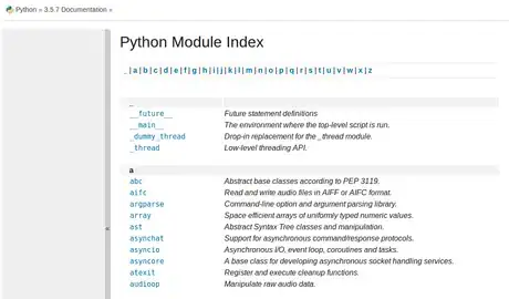 Image titled Python module index.png