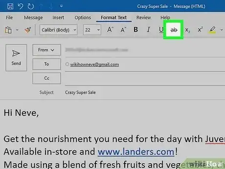 Image titled Strikethrough in Outlook Step 4