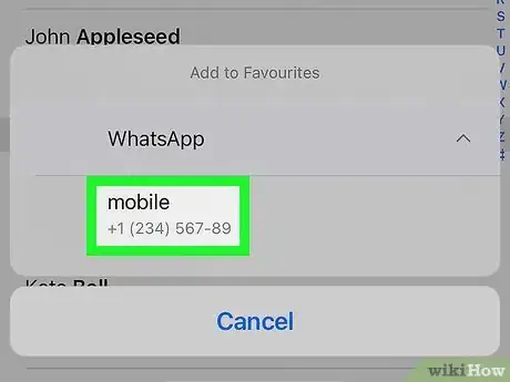 Image titled Add Favorites on WhatsApp Step 7