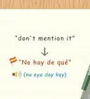 Say No Problem in Spanish