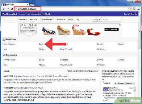 Image titled Read Stories on FanFiction.Net Step 1