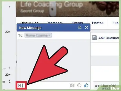 Image titled Start a Conversation with a Girl on Facebook Step 1