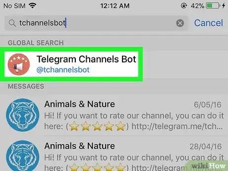 Image titled Find Telegram Channels on iPhone or iPad Step 4