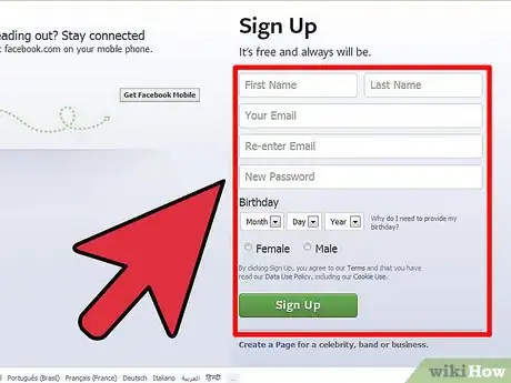 Image titled Sign Up for Facebook Step 3