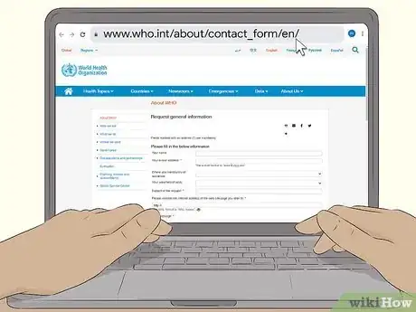 Image titled Contact the World Health Organization (WHO) Step 3