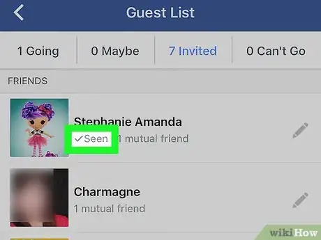 Image titled Tell if Someone Has Seen Your Facebook Event Invitation on iPhone or iPad Step 6