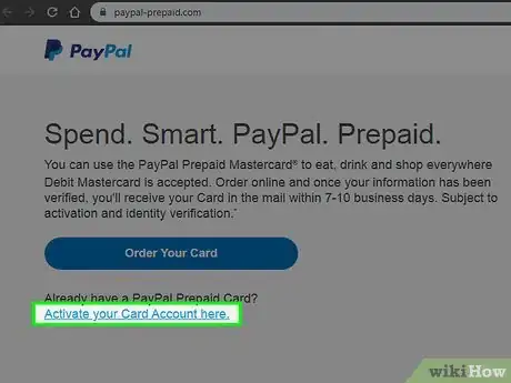 Image titled Activate a PayPal Prepaid Card on PC or Mac Step 2