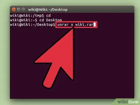 Image titled Unrar Files in Linux Step 7