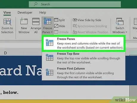 Image titled Freeze and Unfreeze Panes in Excel Step 5