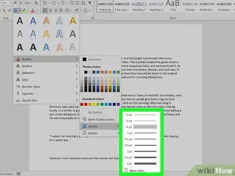 Image titled Make Outline Text in Word Step 6