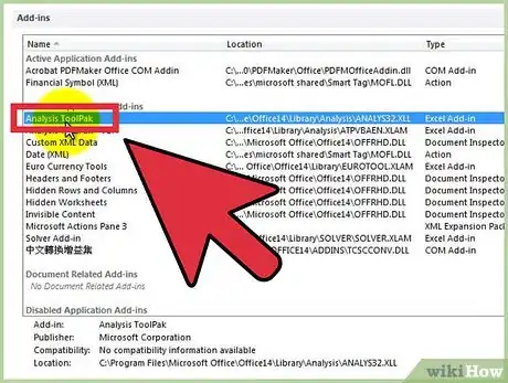 Image titled Run a Multiple Regression in Excel Step 2