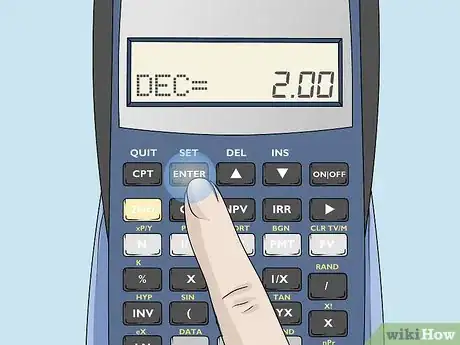 Image titled Set Decimal Places on a TI BA II Plus Calculator Step 7