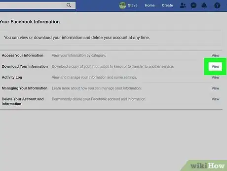 Image titled Download Your Facebook Data Step 5