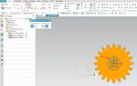 Image titled Creating the shaft hole, sketching circle.png