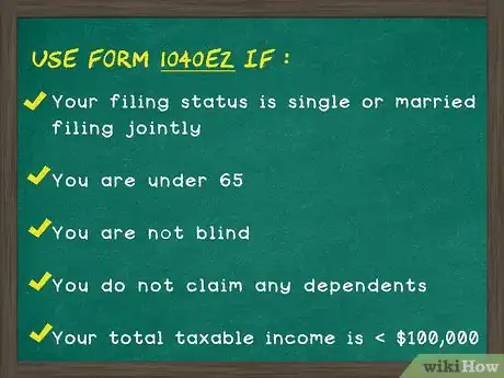 Image titled Fill Out a US 1040EZ Tax Return Step 1