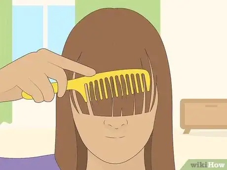 Image titled Cut Round Bangs Step 1