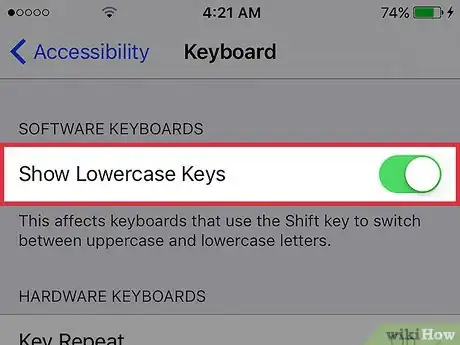 Image titled Show Lowercase Keys on an iPhone Step 5
