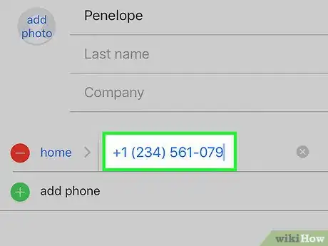 Image titled Add a Contact on an iPhone Step 5