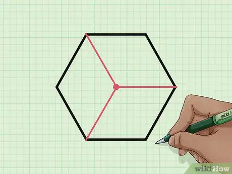 Image titled Divide a Hexagon Into Three Equal Parts Step 3