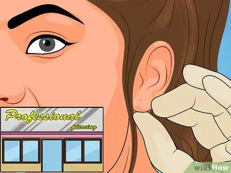 Image titled Reopen a Partially Closed Ear Piercing Hole Step 5