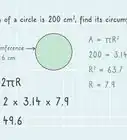 Find the Circumference of a Circle Using Its Area