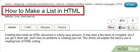 Image titled Create a Nested List in HTML Step 1