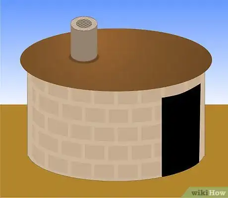 Image titled Attach chimney to the ventilation hole and bring it up Step 7