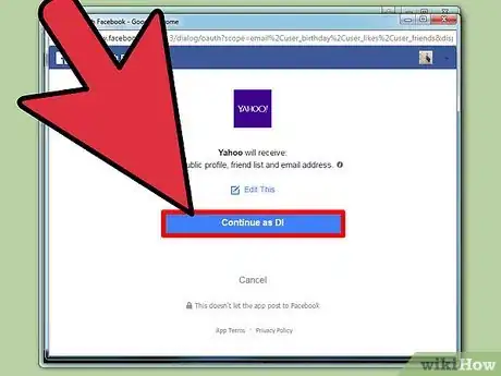 Image titled Connect Yahoo Mail to Facebook Step 7