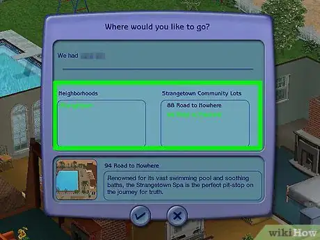 Image titled Travel to a Community Lot in Sims 2 Step 3