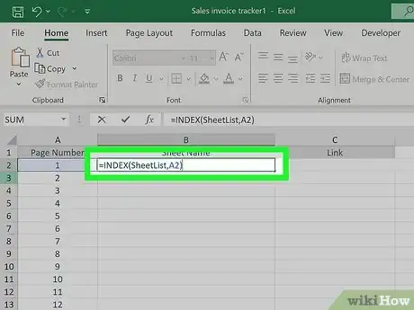 Image titled Create an Index in Excel Step 10