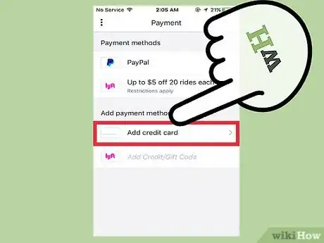 Image titled Change Your Credit Card Information on Lyft Step 4