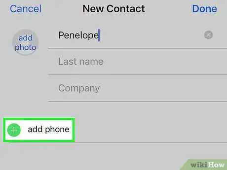 Image titled Add a Contact on an iPhone Step 4