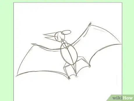 Image titled Draw a Pterodactyl Step 4