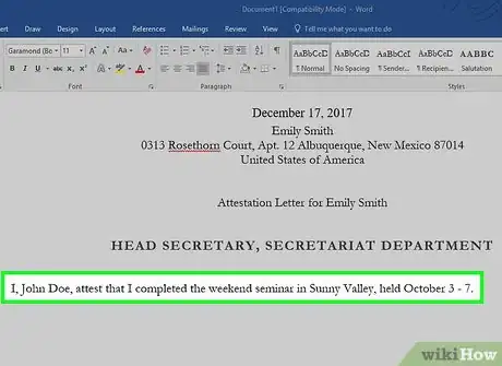 Image titled Write an Attestation Letter Step 8