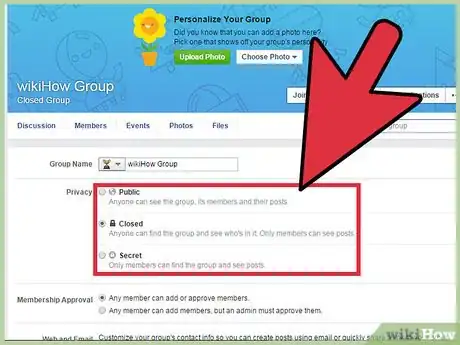 Image titled Make a Closed Facebook Group Step 8
