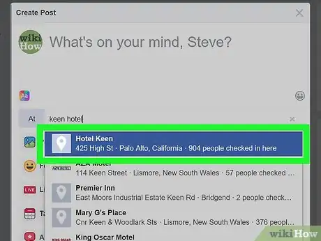 Image titled Check In on Facebook Step 13