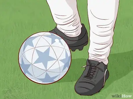 Image titled Trap a Soccer Ball Step 1