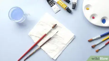 Image titled Clean Acrylic Paint Brushes Step 12