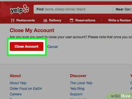 Image titled Close a Yelp Account Step 9